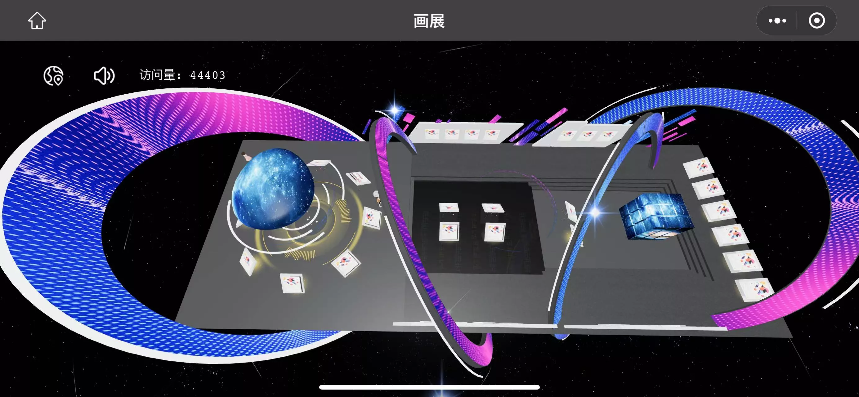 WEB3D元宇宙展厅-画展